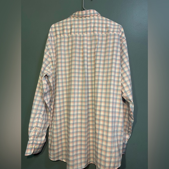 Peter Millar Men's Size 2XL Long Sleeve Button Up Shirt Pink Blue Plaid Lark NEW - Picture 5 of 7